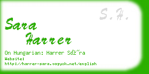 sara harrer business card